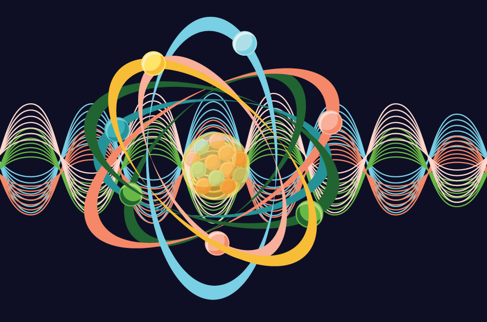 Particle physics digital image