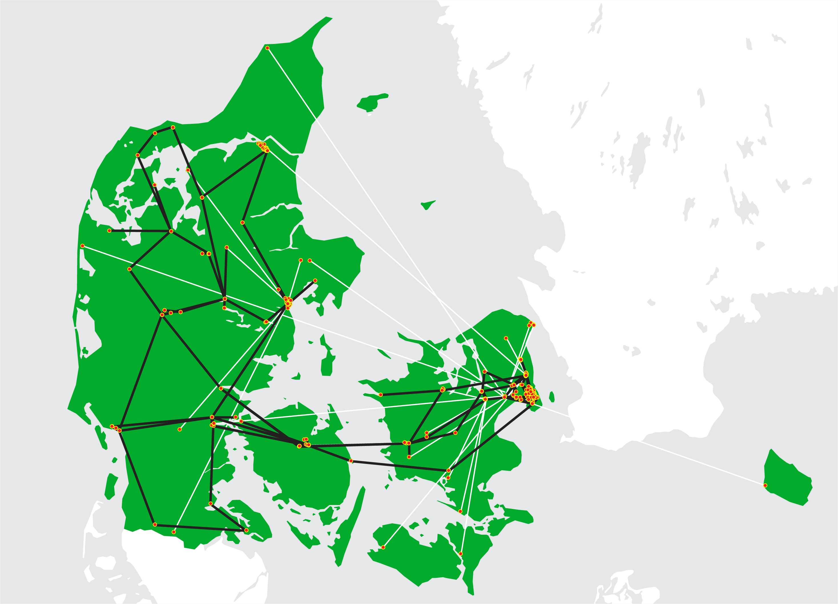 Forskningsnettets forbindelser i 2024